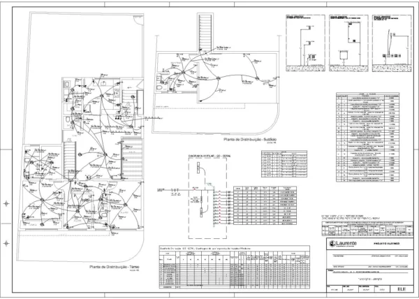 Projeto Elétrico, de 1 à 100m² (TUG + TUE + Iluminação)